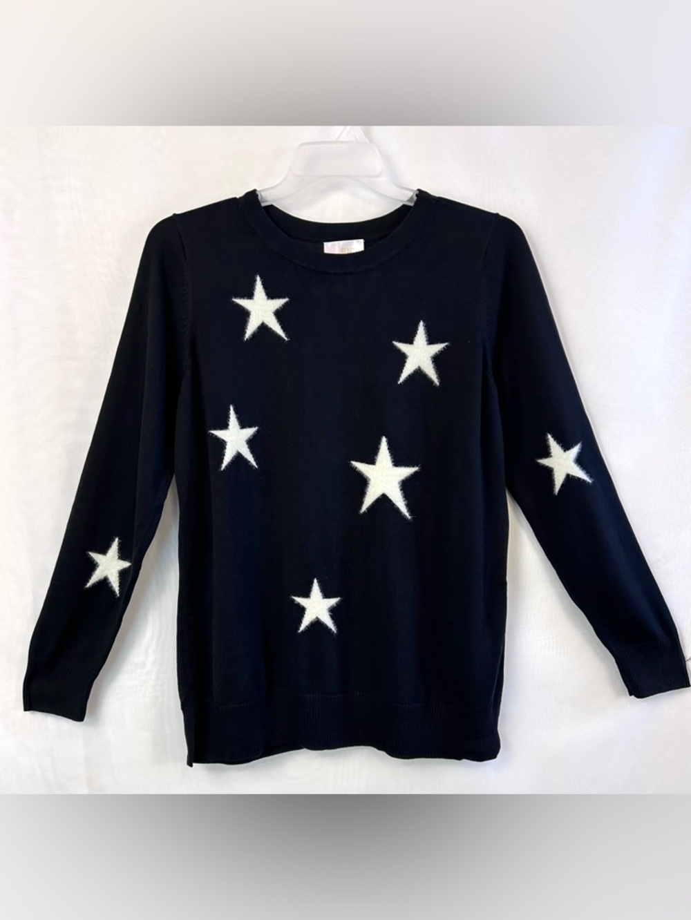 New Belle by Kim Gravel Women’s Star Power Black Sweater / size large
